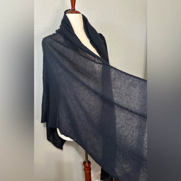 The Fisher Project by Eileen Fisher Black Mohair Wrap/Scarf - Picture 2 of 13